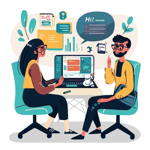 A developer interviewing another developer.